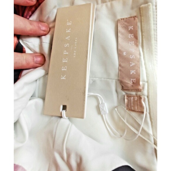 Keepsake The Label Divide Mini Dress NWT Womens Medium Collage Floral Pink - Picture 3 of 8